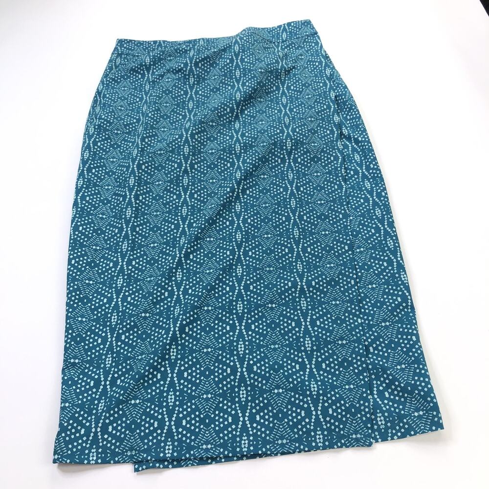 RipSkirt Skirt Womens Large Teal Paia Mauka Wrap Length 4 Athletic Travel Beach